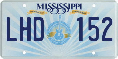 MS license plate LHD152