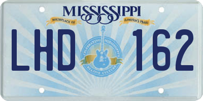 MS license plate LHD162