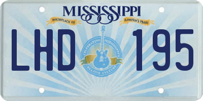 MS license plate LHD195