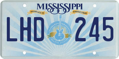 MS license plate LHD245