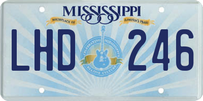 MS license plate LHD246