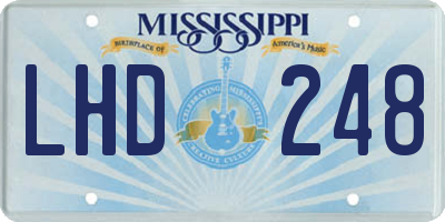 MS license plate LHD248