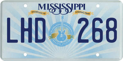MS license plate LHD268
