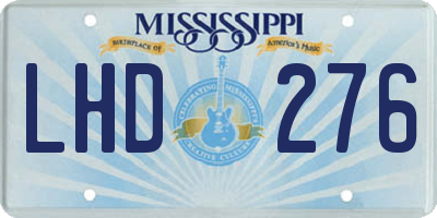 MS license plate LHD276