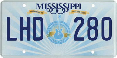 MS license plate LHD280