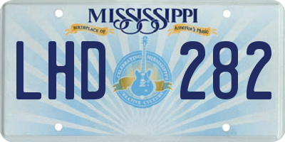 MS license plate LHD282