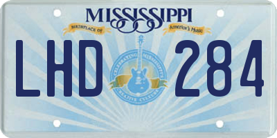 MS license plate LHD284
