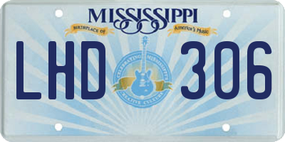 MS license plate LHD306
