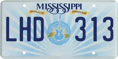 MS license plate LHD313