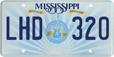 MS license plate LHD320