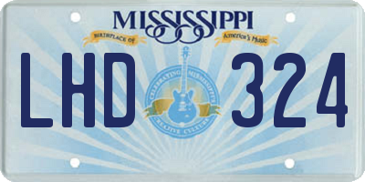 MS license plate LHD324