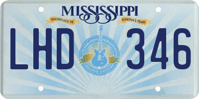 MS license plate LHD346