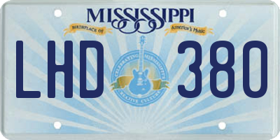 MS license plate LHD380