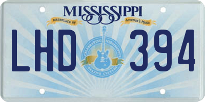 MS license plate LHD394