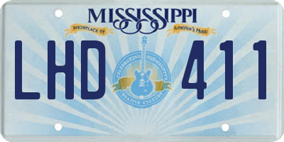 MS license plate LHD411