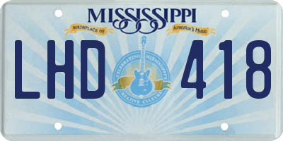 MS license plate LHD418
