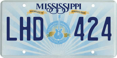 MS license plate LHD424