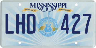 MS license plate LHD427