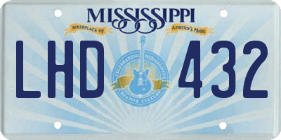 MS license plate LHD432
