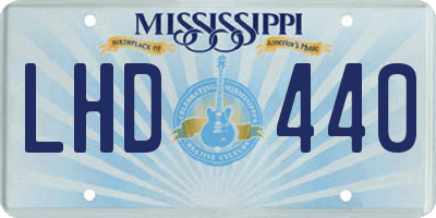 MS license plate LHD440