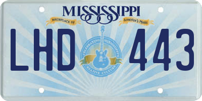 MS license plate LHD443