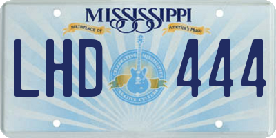 MS license plate LHD444