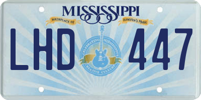 MS license plate LHD447
