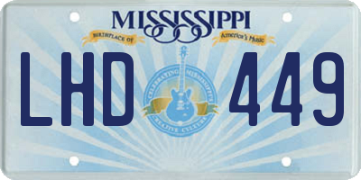 MS license plate LHD449
