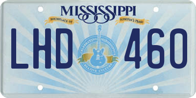 MS license plate LHD460