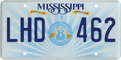 MS license plate LHD462