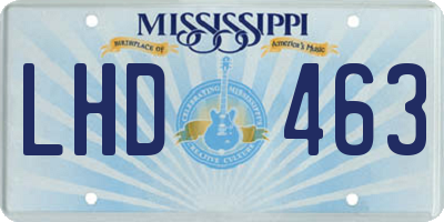 MS license plate LHD463