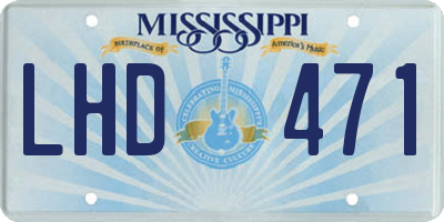 MS license plate LHD471