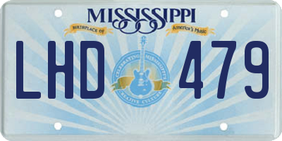 MS license plate LHD479