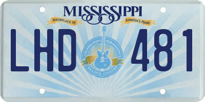 MS license plate LHD481