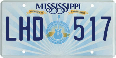 MS license plate LHD517