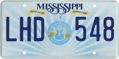 MS license plate LHD548