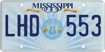 MS license plate LHD553