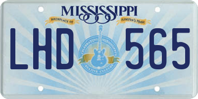 MS license plate LHD565