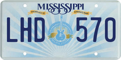 MS license plate LHD570