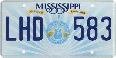 MS license plate LHD583