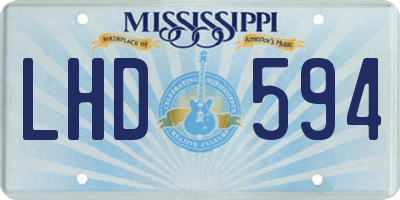 MS license plate LHD594