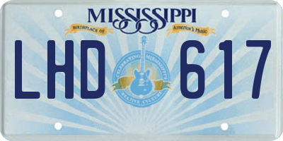 MS license plate LHD617