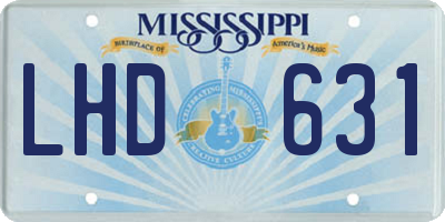 MS license plate LHD631