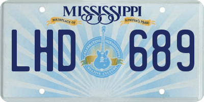 MS license plate LHD689