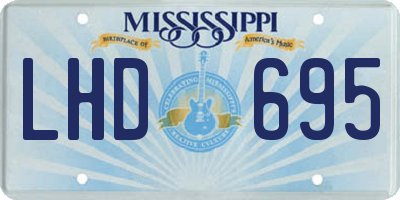 MS license plate LHD695
