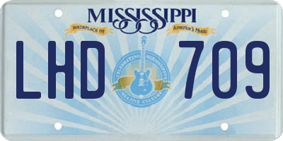 MS license plate LHD709