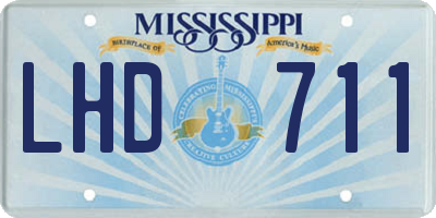 MS license plate LHD711