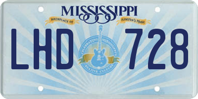 MS license plate LHD728