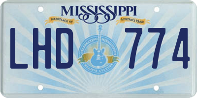 MS license plate LHD774