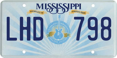 MS license plate LHD798